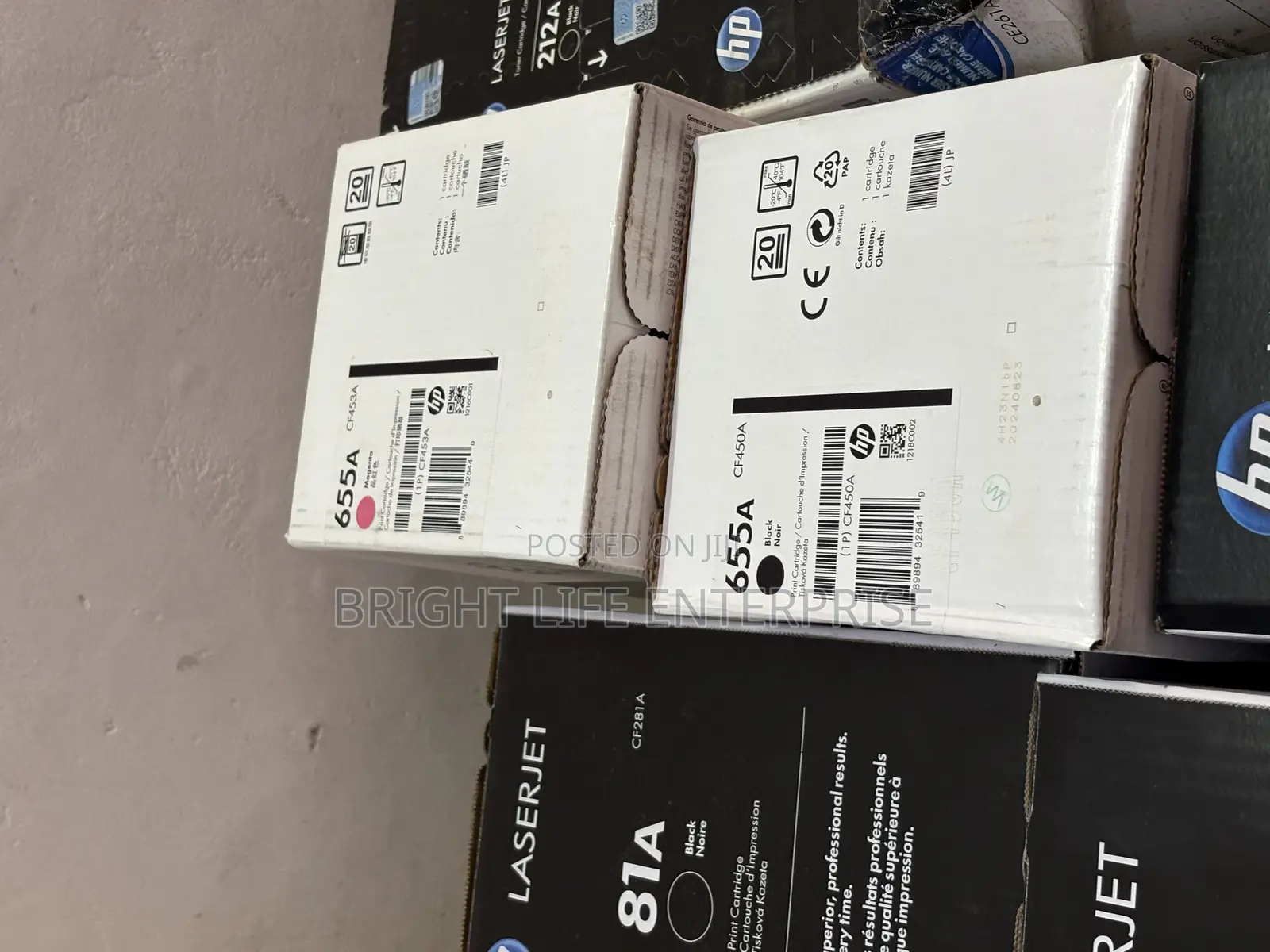 Hp 655a Black Toner Cartridge (Cf450a)