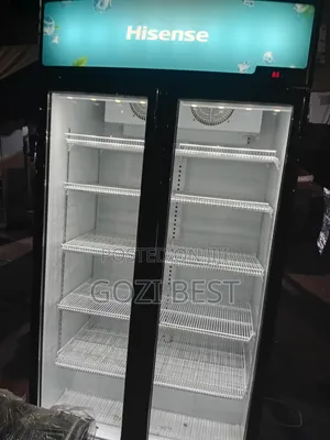 100% Working 2weeks Neatly Use Hisense Double Door Glass Fridge at Cl