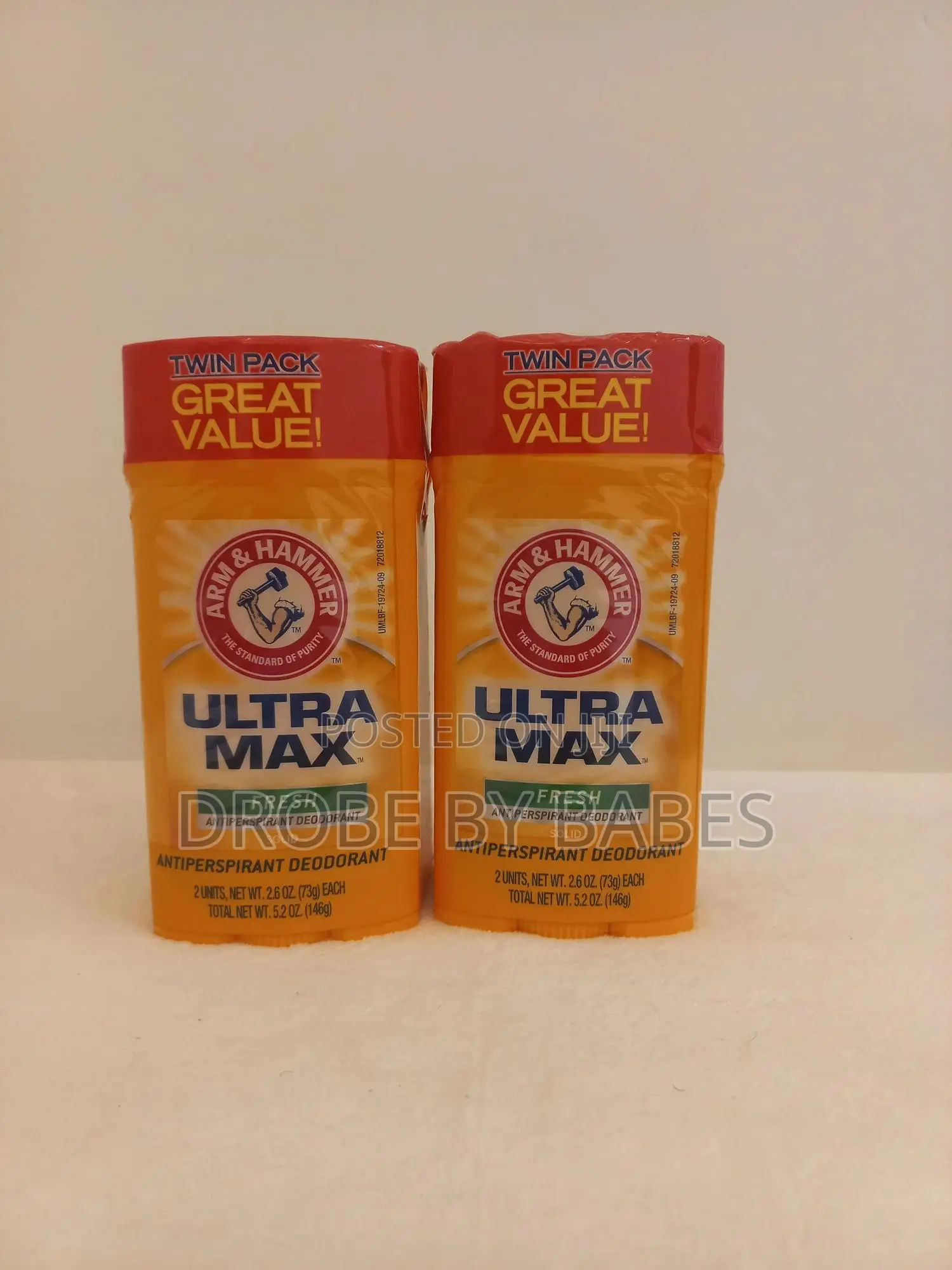 Arm Hammer Ultra Max Fresh Solid Antiperspirant Deodorant