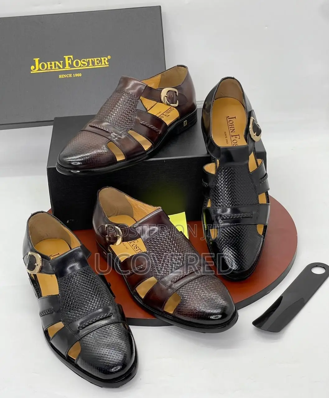 John Foster High Quality Leather Shoe Sandal