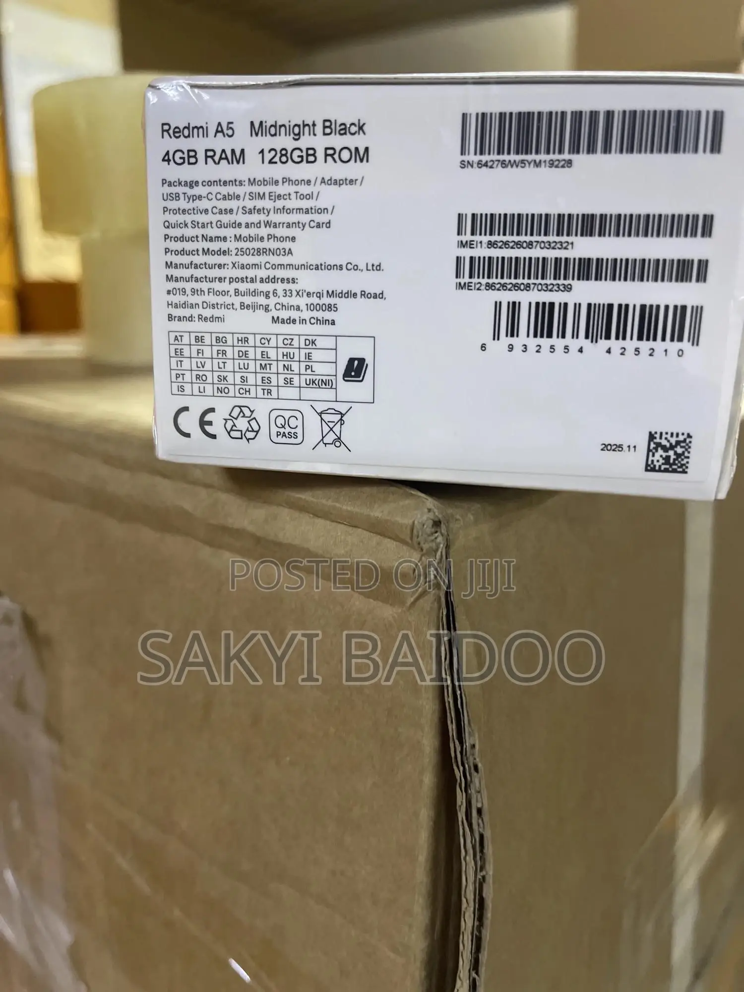 New Xiaomi Redmi A5 4G 128 GB