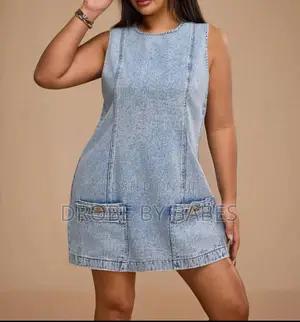 Forever 21 Plus Size Sleeveless Denim Dress With Dual Pockets Easy