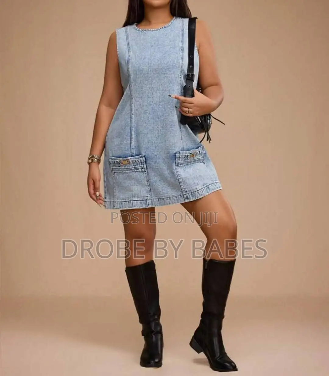 Forever 21 Plus Size Sleeveless Denim Dress With Dual Pockets Easy