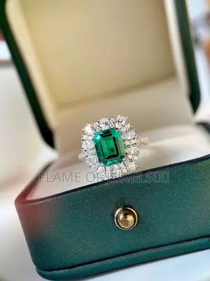 Emerald Square Cut Promise Ring