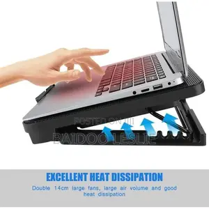 Laptop Cooling Fan Pad - 2-Usb - Black