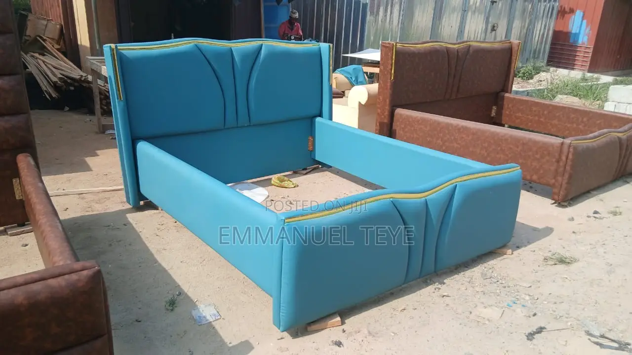Sky Blue Luxury Bed Frame