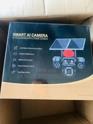 Solar Smart Alarm Camera 4g 4 Lens PTZ , Two Way Audio Talk Hi Easy