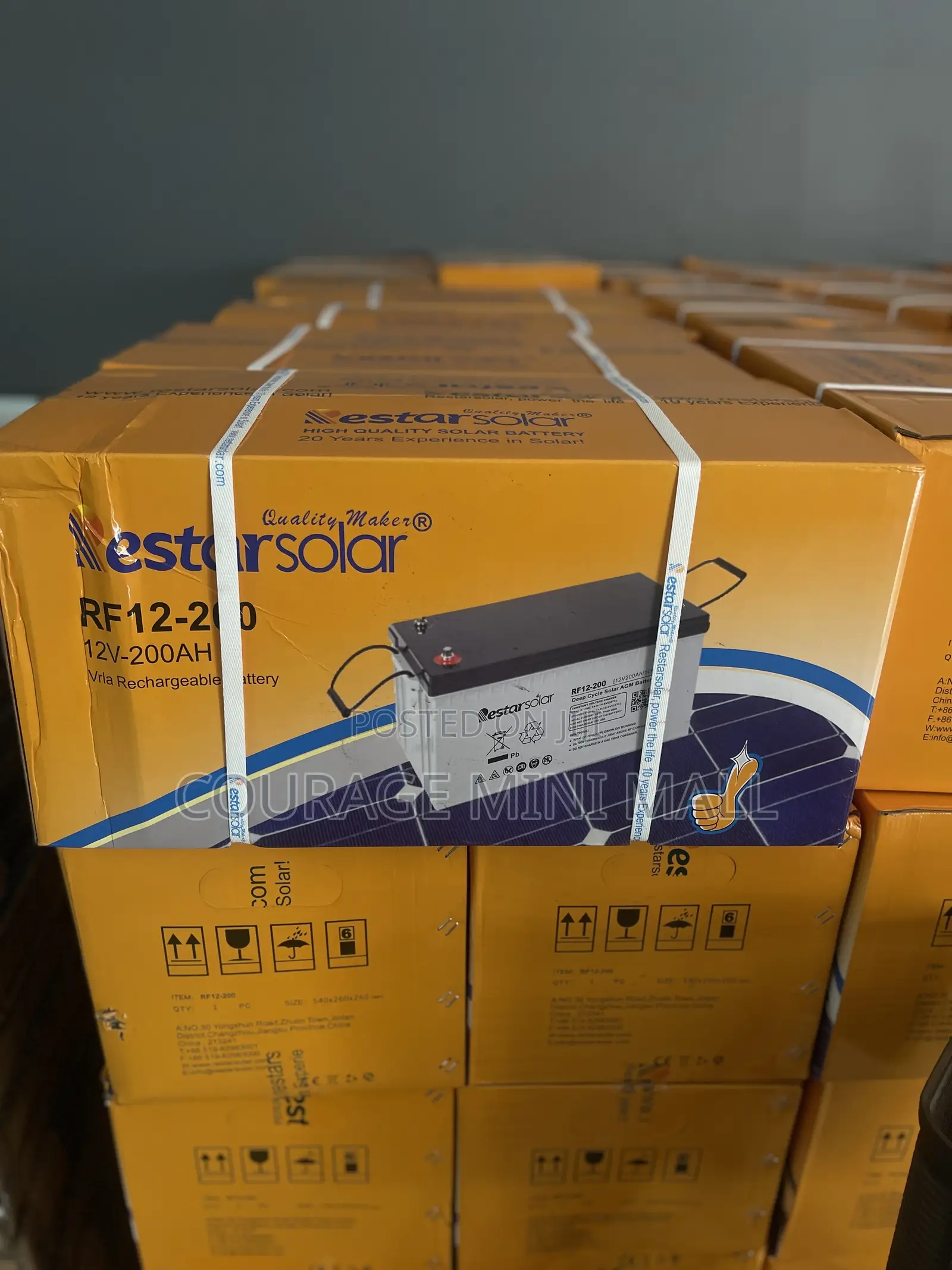 12 Volt 200ah Rechargeable Restar Gel Battery