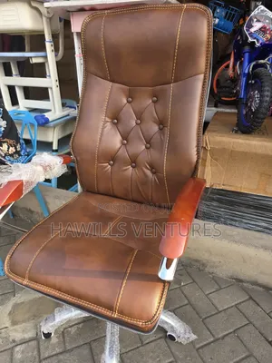 Brown Leather Swivel Executive Chair