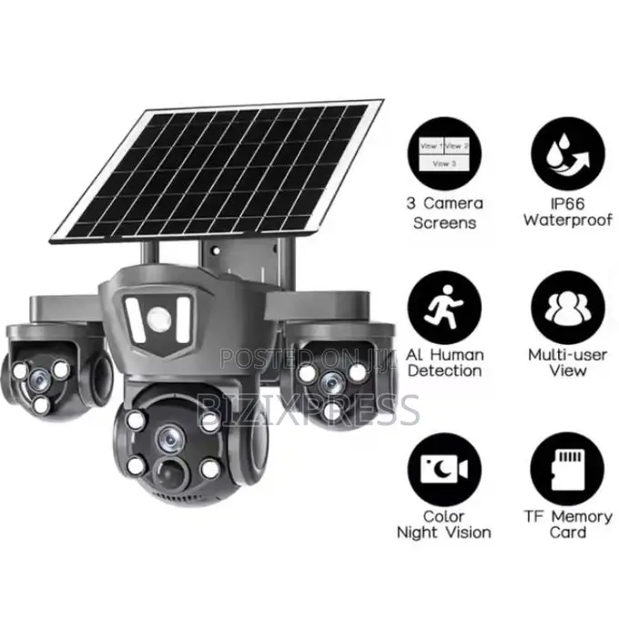Triple Lens 4g Camera-Solar