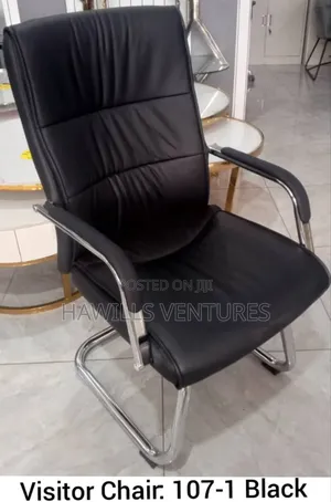 Black Executive Leather Visitor Chair