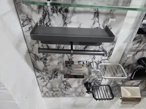 Aluminum Wall-mounted Toilet Roll Paper Holder Bathroom Kitchen