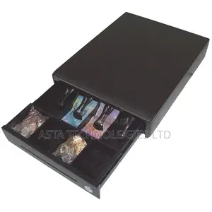 Electronic Cash Drawer for Pos With Coin Tray, 5 Bill (Black)-Asta