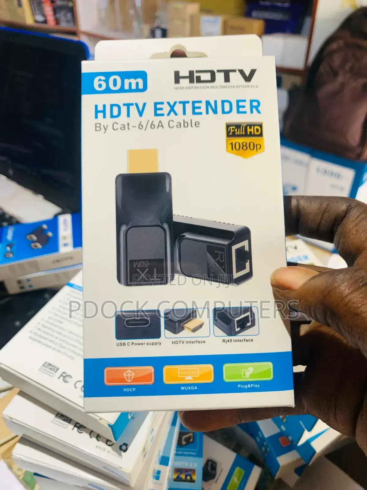 HDTV Extender by Cat6/Cat6a Cable 60m Full Hd 1080p