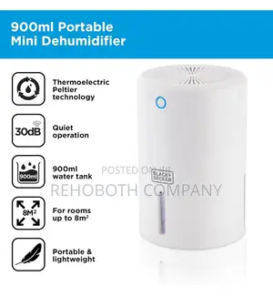 Black+Decker Bxeh60001gb 900ml Portable Mini Dehumidifier, White