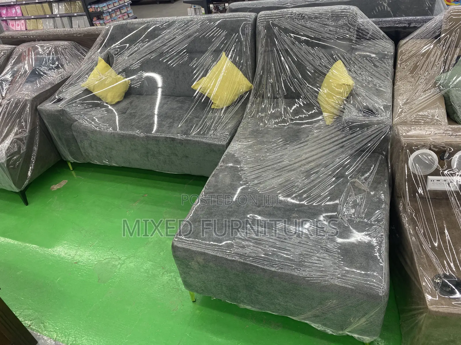 Sofa L Shape Leather for Living Room