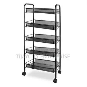 5 Tier Metal Rolling Cart