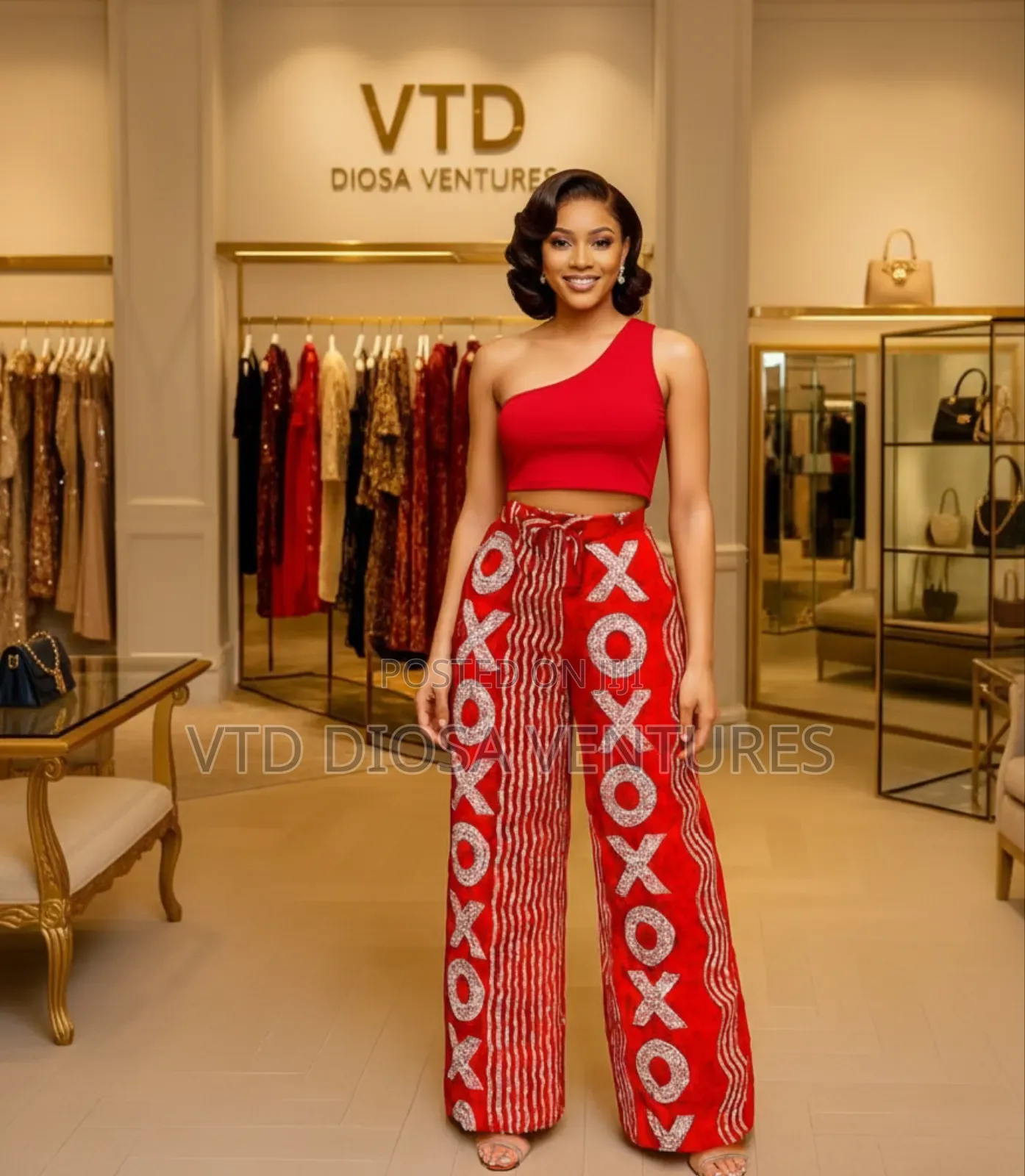 Palazzo Pant With Crop Top