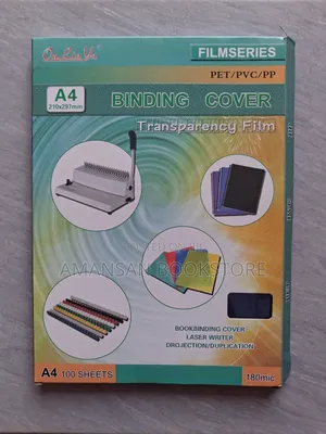 A4 PVC Binding Cover (Blue Transparency Film)