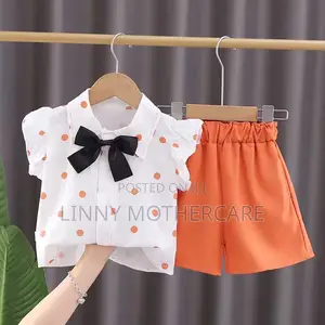 Adorable Girls Top With Matching Shorts
