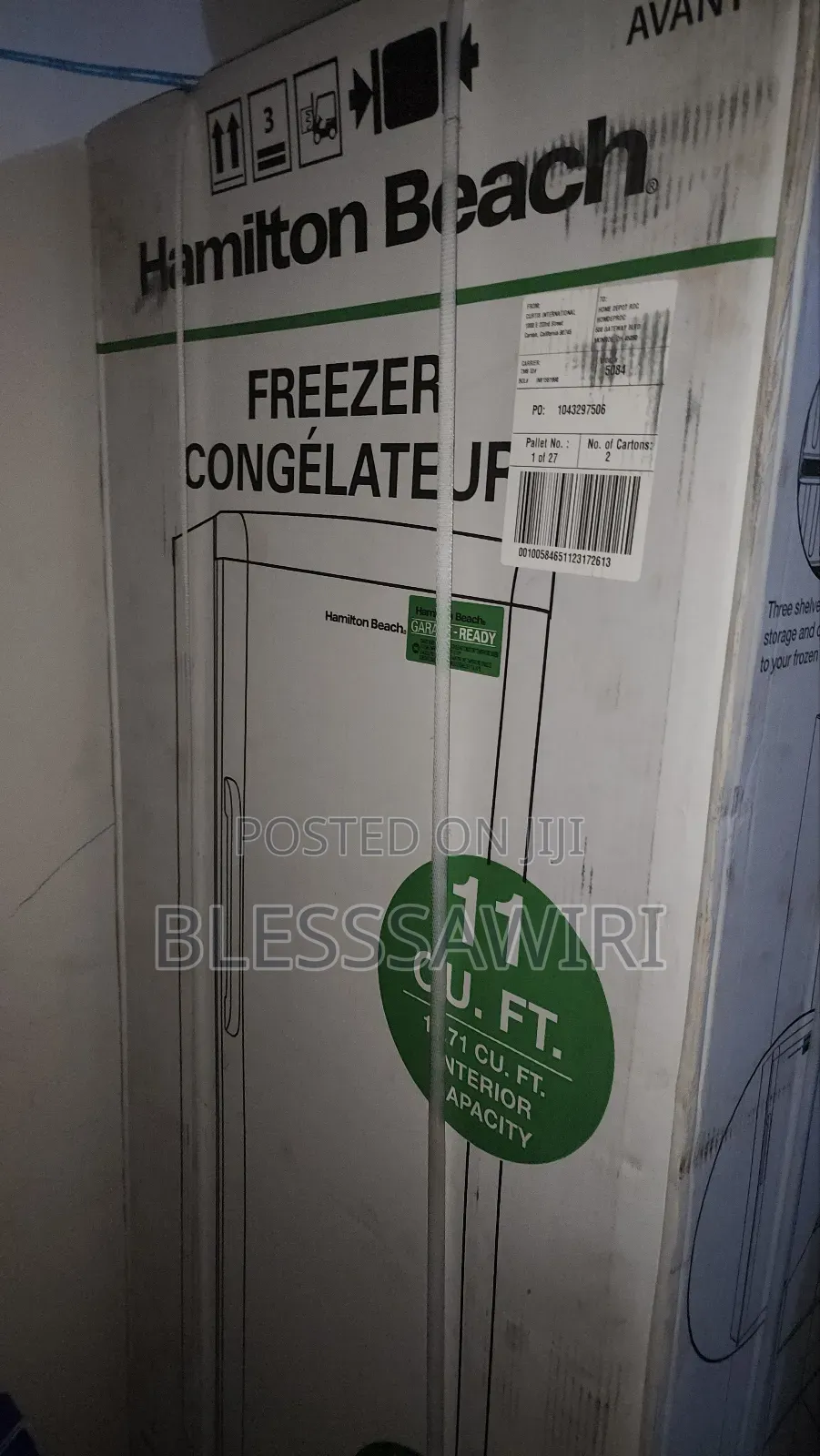 Brand New Usa Hamilton Beach Standing (Upright) Freezer From Usa