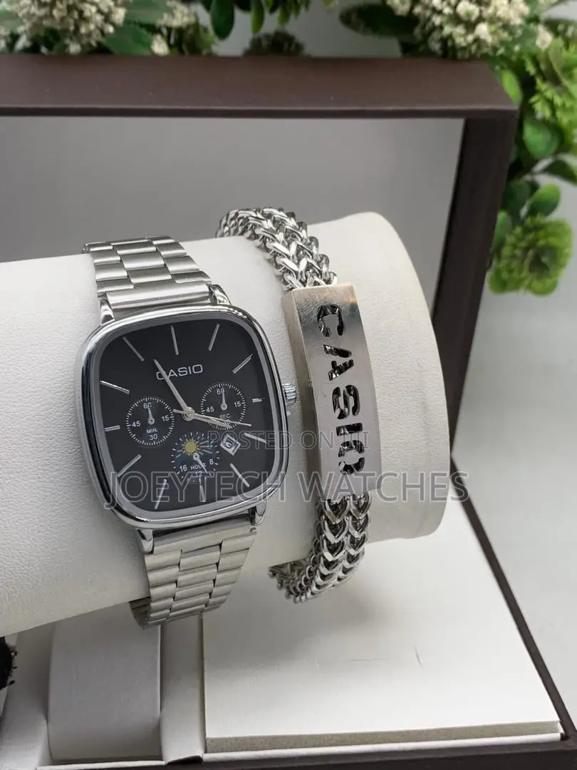 Stainless Casio Analog Sets