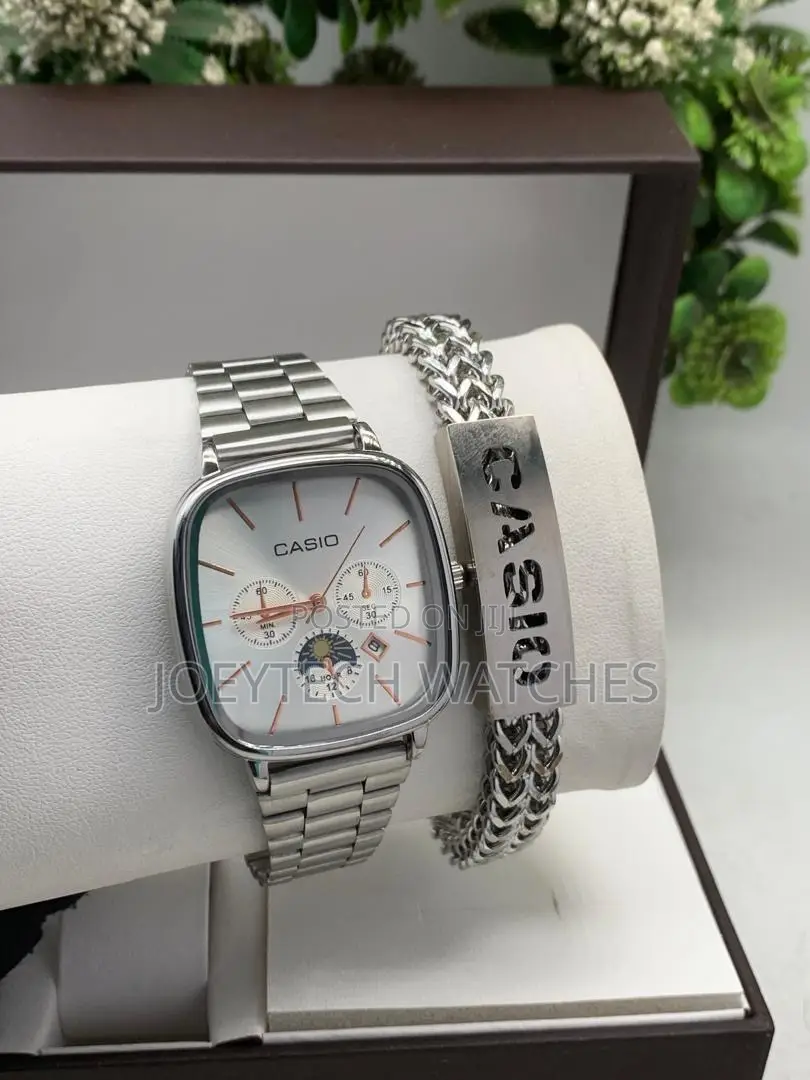 Stainless Casio Analog Sets