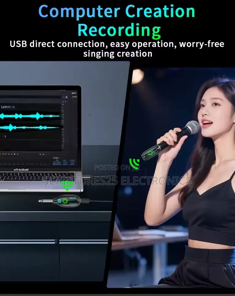 Wireless Microphone Jack – Hd Sound for Mixer, Mobile Pc Recording