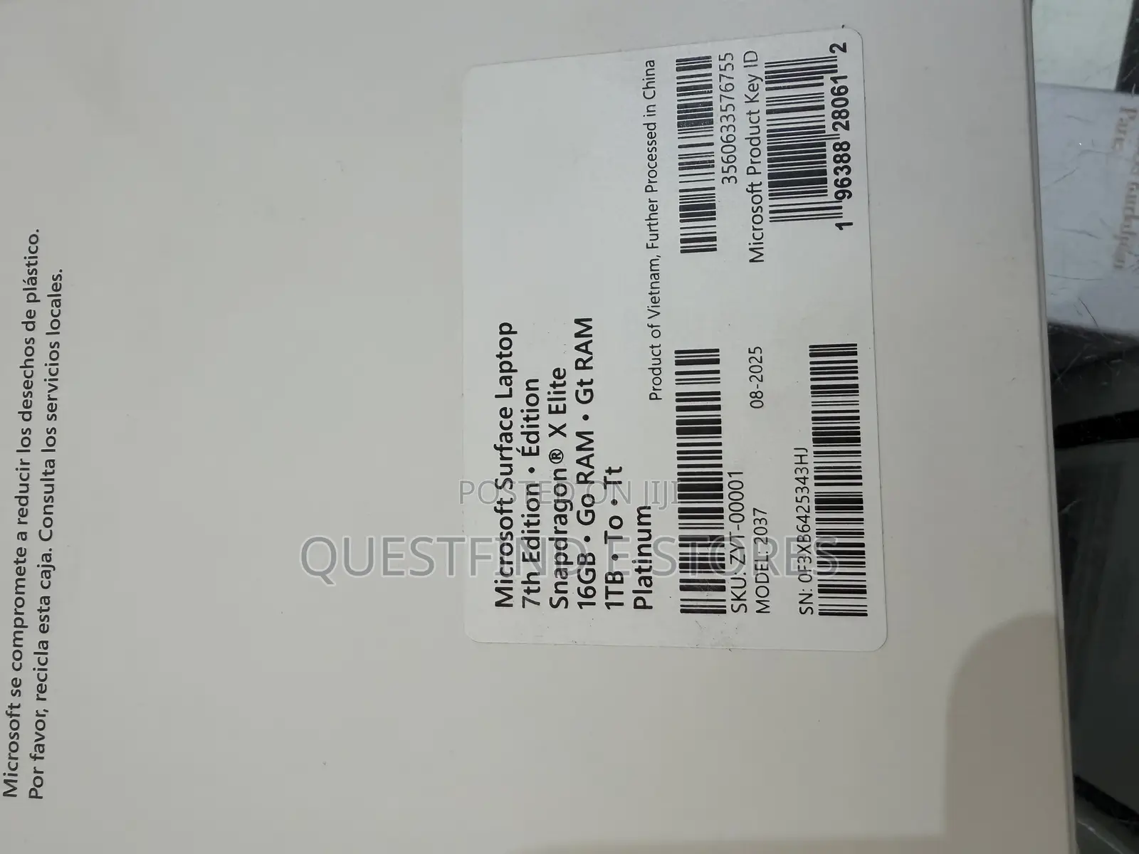 New Microsoft Surface Laptop 7 16GB Qualcomm Snapdragon X Elite SSD 1T