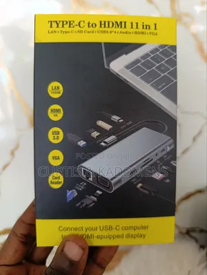 11in1 Usb Type C Dock Station Adapter Hub(Hdmi/Vga/Memory Card/Rj45)