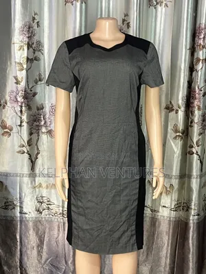 Gray and Black Straight Dress