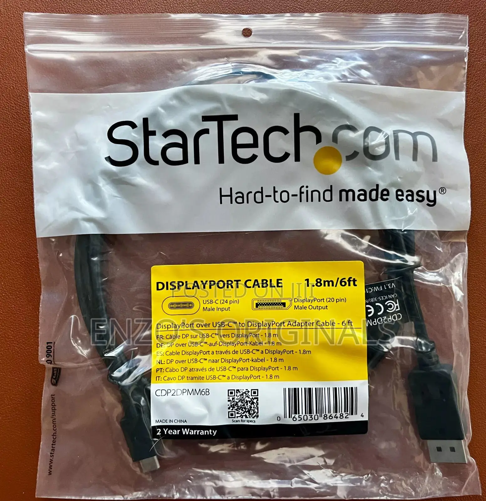 Usb-c To Display Port Type-c To Dp Startech Brand Thunderbolt To Dp