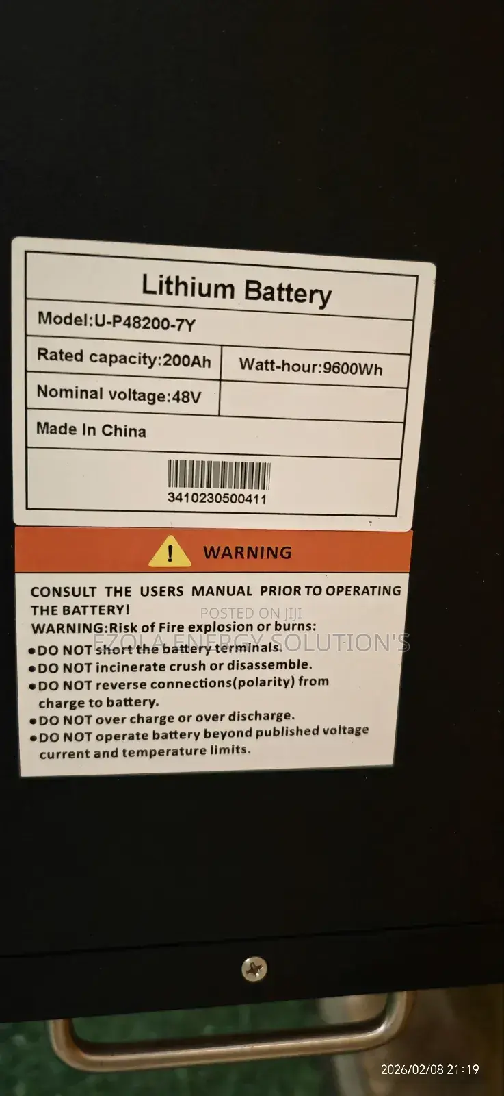 Lithium Battery for Solar Power System