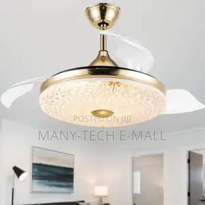 New Golden Fan With Light