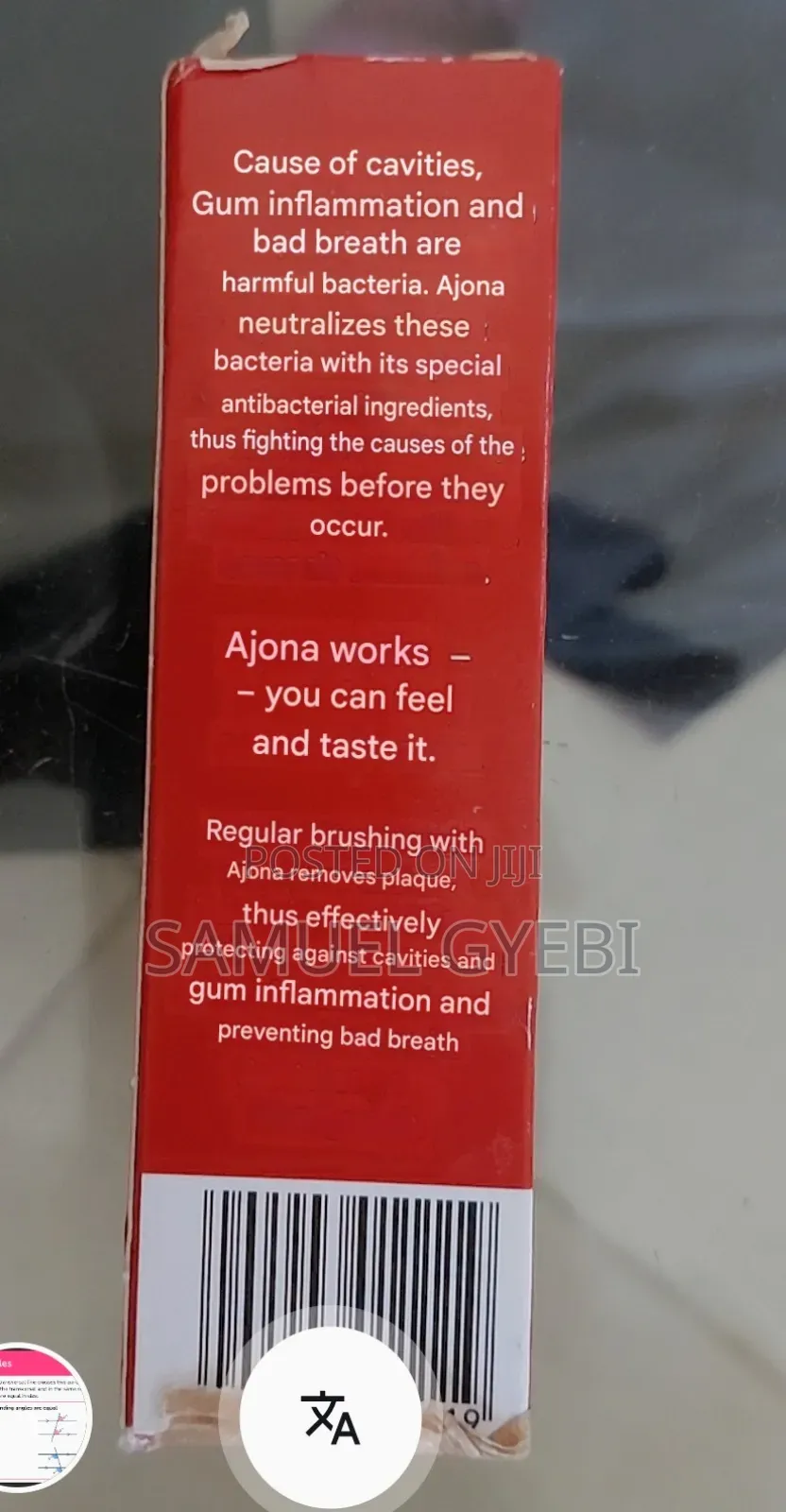 Ajona Toothpaste From Germ