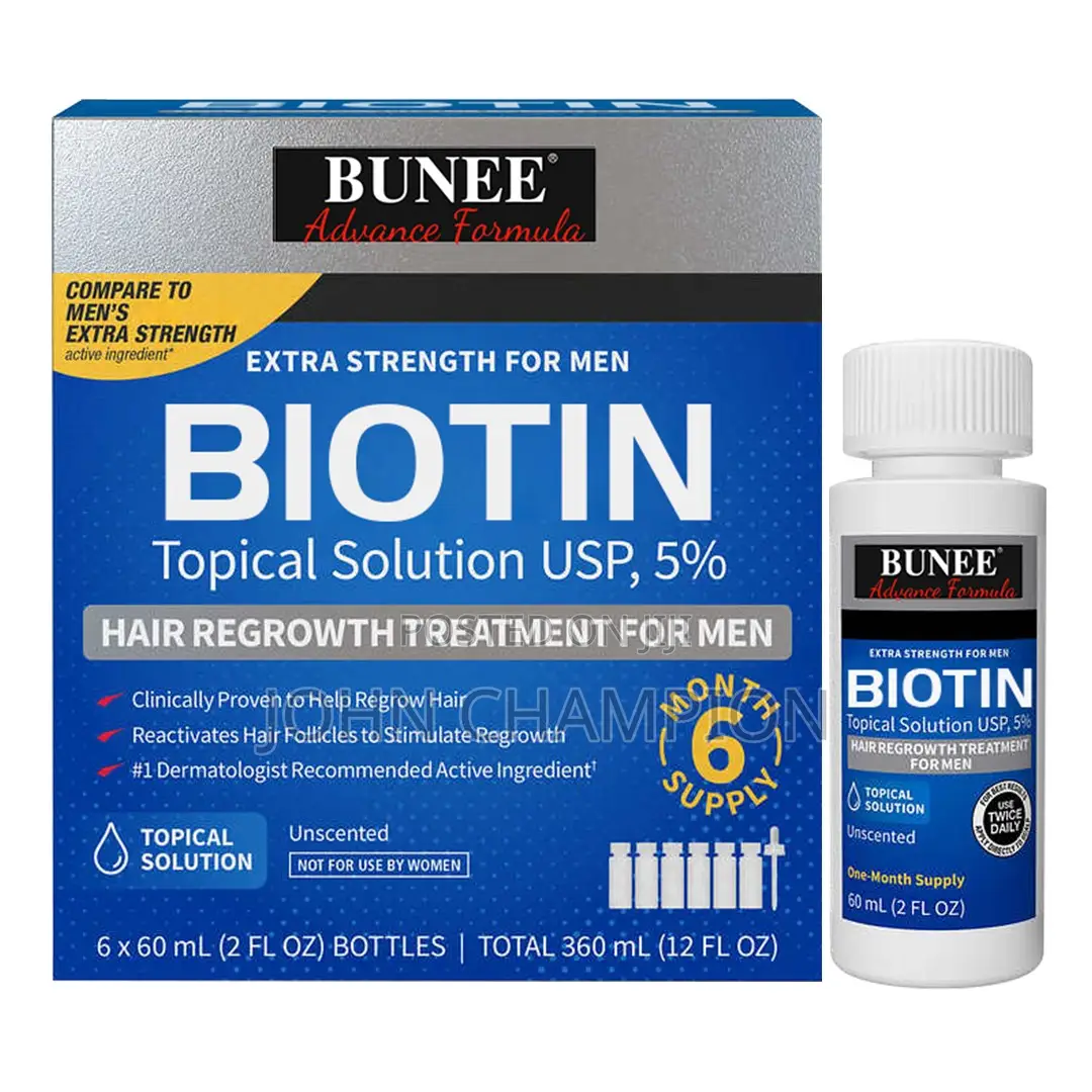 Minoxidil 5% Hair Growth Oil 60ml - Biotin