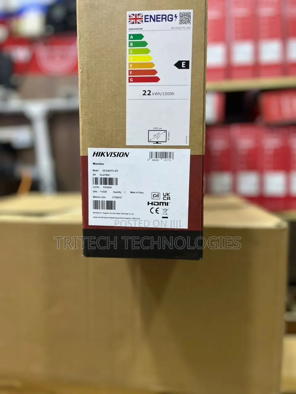 Hikvision Ds-D5027f3-2p2 27inchs Monitor FHD