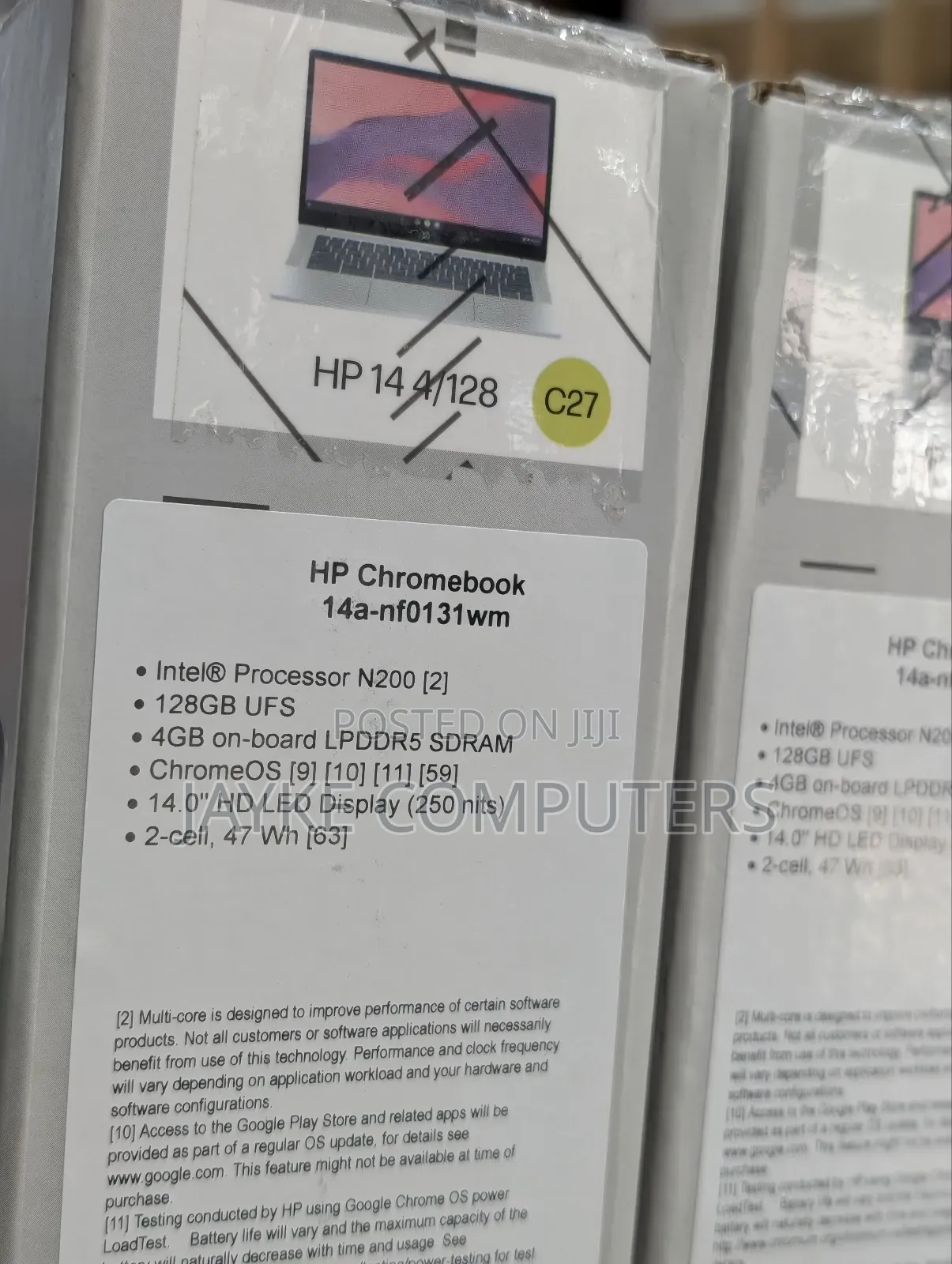 New Laptop HP Chromebook 14 4GB Intel Celeron eMMC 128GB