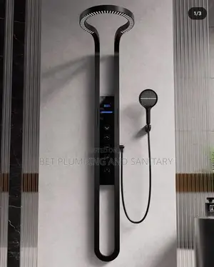 Smart Sensor Bathroom Shower_hot and Cold Black Shower