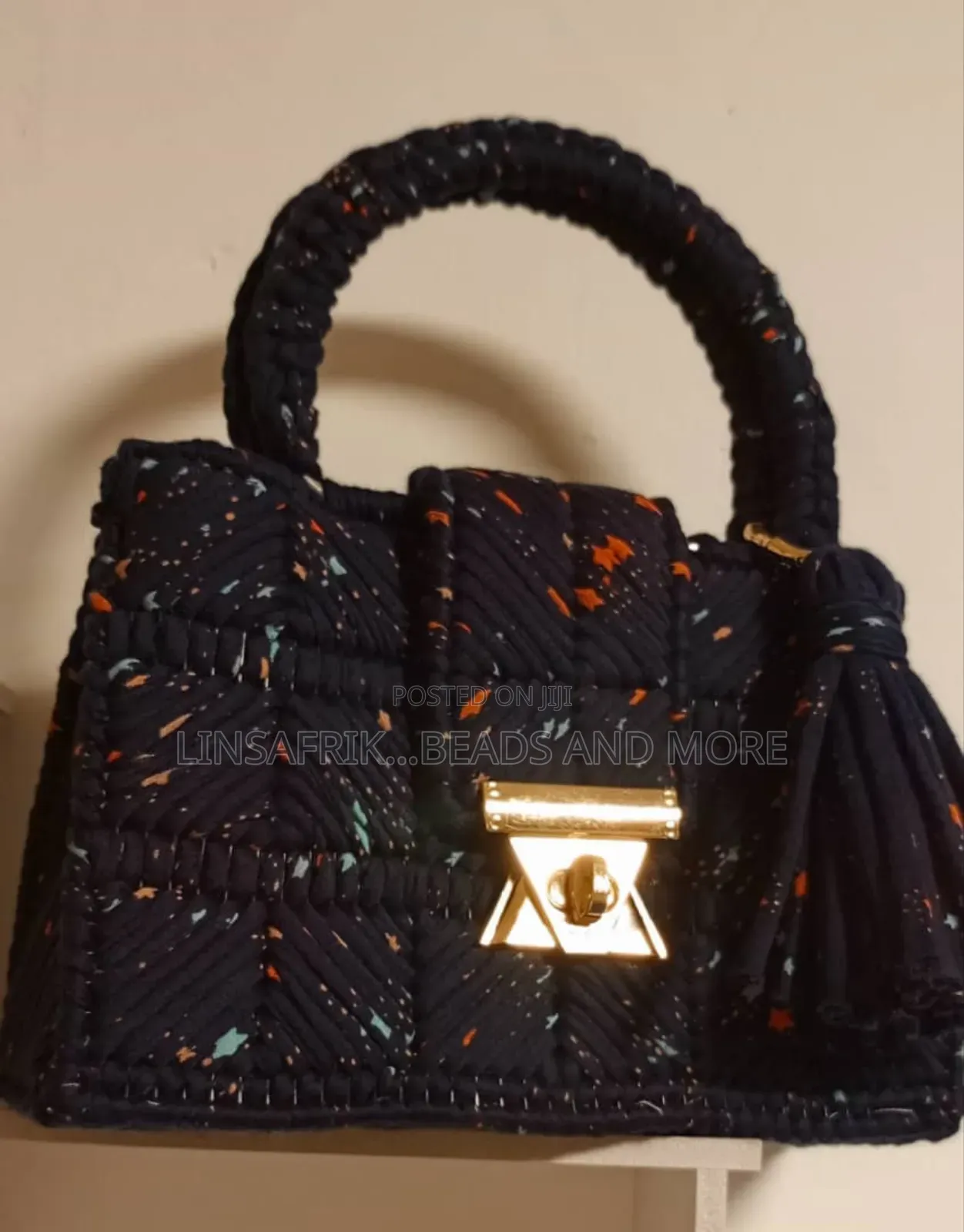 Crochet Canvas Bag