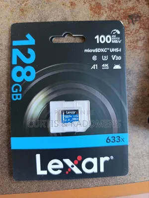 Lexar Micro Sd Card 128gig 100mbs, V30, 633x, Compatible