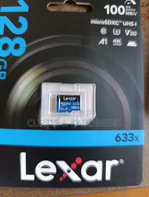 Lexar Micro Sd Card 128gig 100mbs, V30, 633x, Compatible
