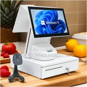 Pos Machine Dual Screen Touch With Printer, Barcode Cash Drawer