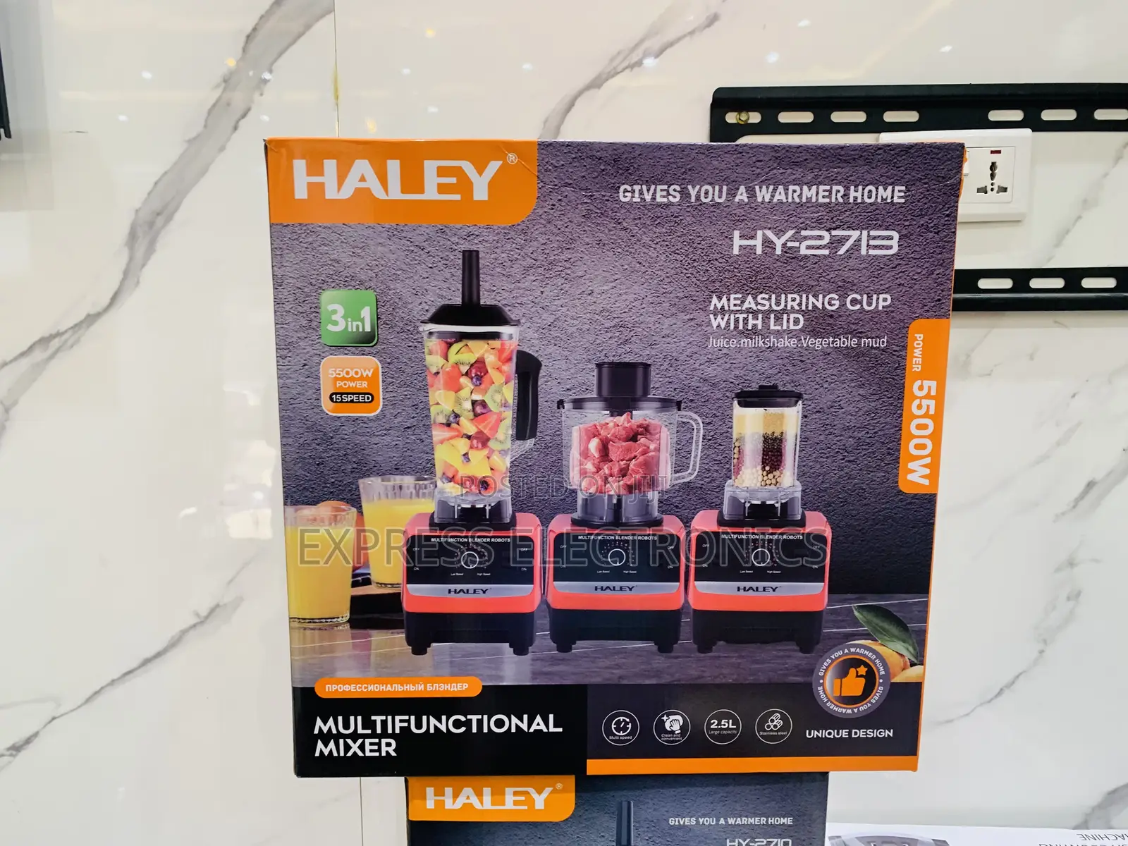 Available at Shop Haley-Hy-2713 Halley Blender 3 Jars 5500watt 15speed