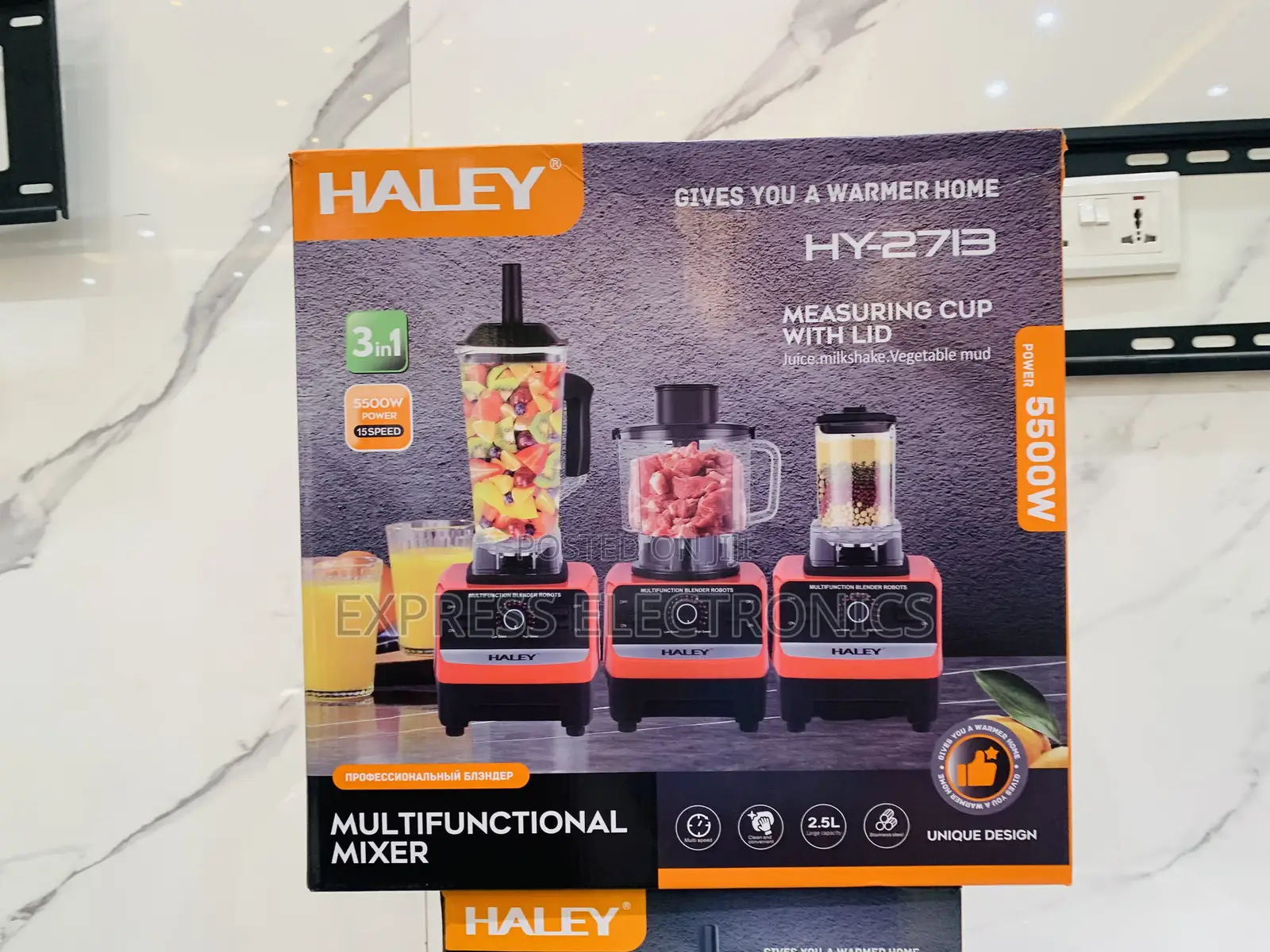 Better Deal on Haley-Hy-2713 Halley Blender 3 Jars 5500watt 15speed
