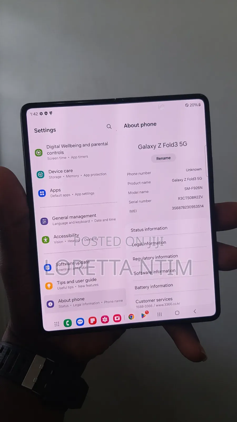 Samsung Galaxy Z Fold 3 256 GB Black