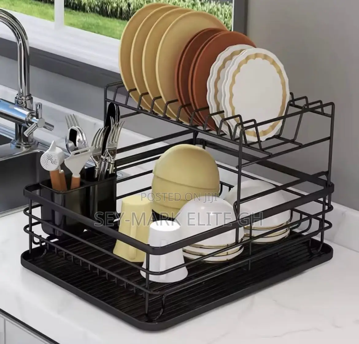 2 Tier Anti-Rust Dish Rack