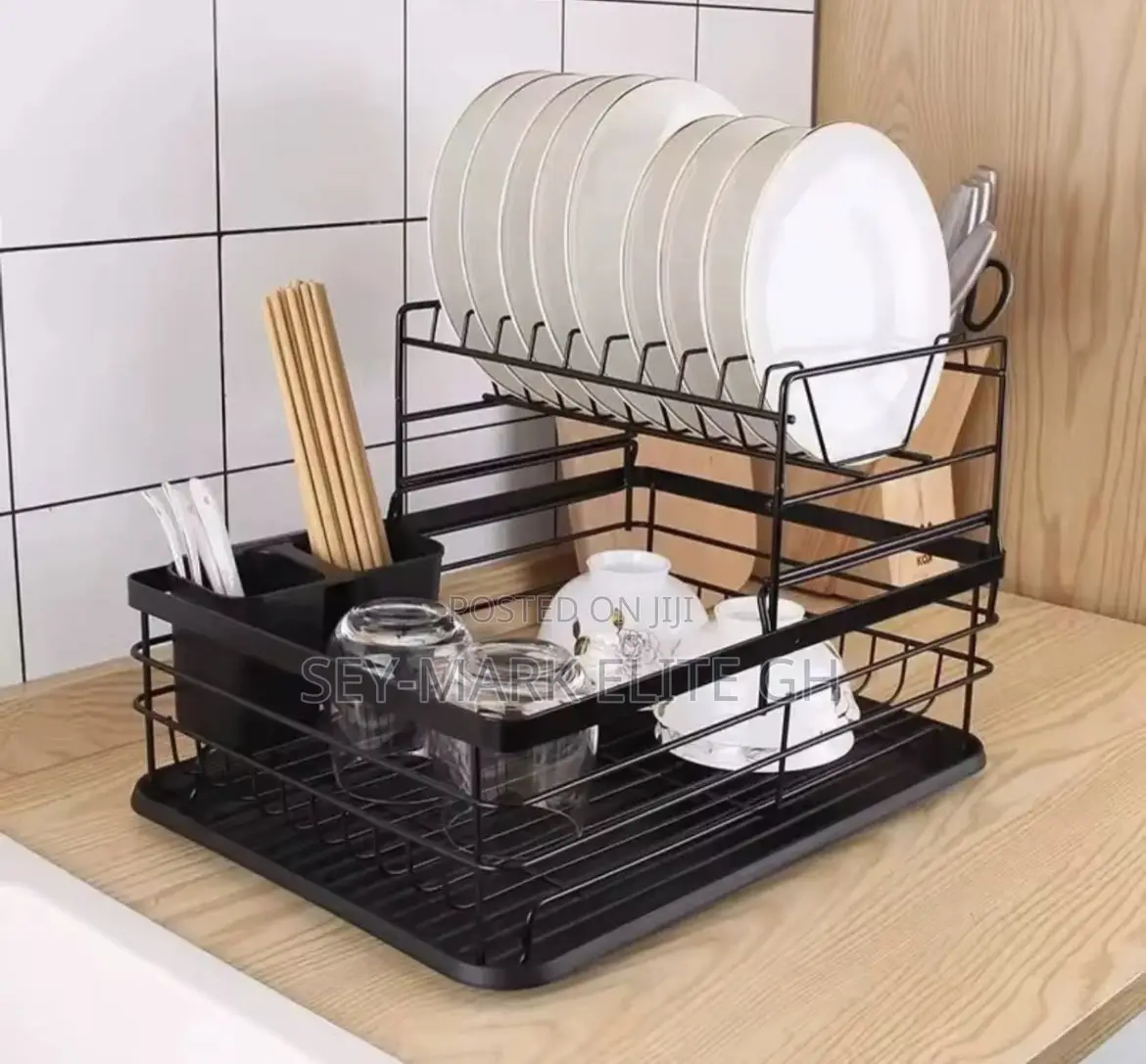 2 Tier Anti-Rust Dish Rack