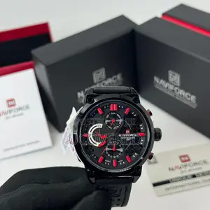 Naviforce Leather Analog Watch