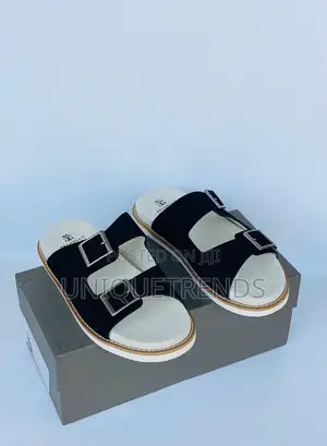 Brunello Cucinelli Suede Double-Buckle Sandals